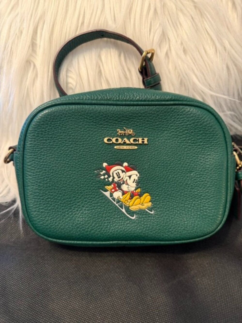 Coach, Disney x, Mini Jamie Camera Bag With Sled Motif in the color Dark Pine